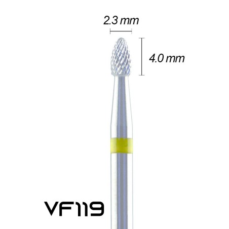 Frez bardzo drobny krzyżowy żółty VF119