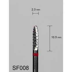 Frez drobny poprzeczny czerwony SF008