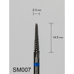 Frez sredni poprzeczny niebieski SM007