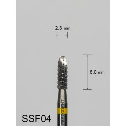 Frez bardzo drobny poprzeczny żółty SSF04
