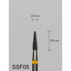 Frez bardzo drobny poprzeczny żółty SSF05