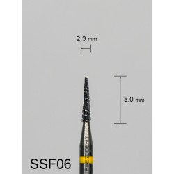Frez bardzo drobny poprzeczny żółty SSF06